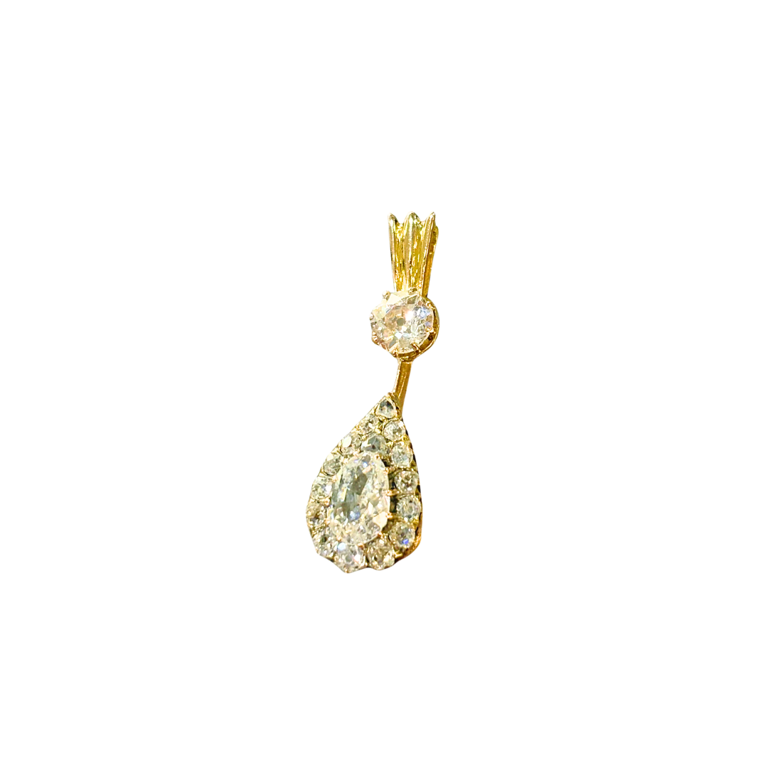 Pendentif Vintage - Or Jaune 750 & Diamants