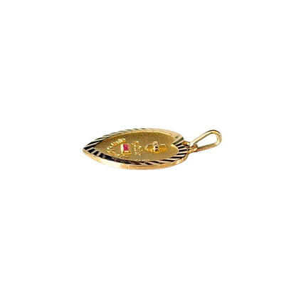 Pendentif Coeur Augis - Or Jaune 750 Rubis & Diamant
