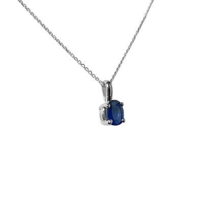 Collier Saphir - Or Blanc 750
