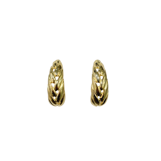 Boucles d'oreilles tressées - Or Jaune 750