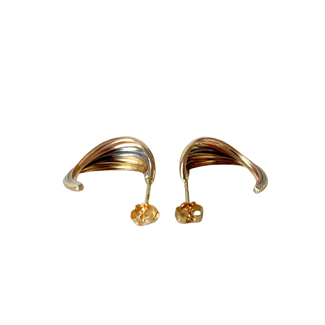 Boucles D'oreilles Créoles - 3 Ors 750