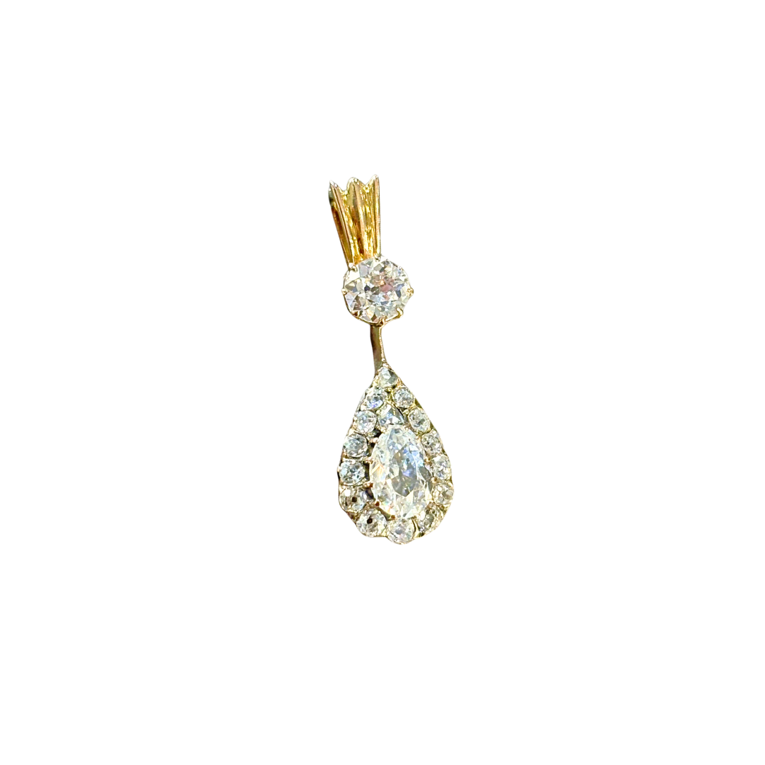 Pendentif Vintage - Or Jaune 750 & Diamants