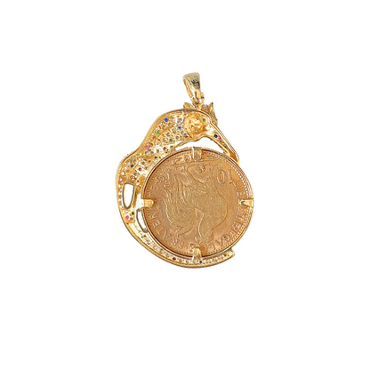 Pendentif Pièce - Or Jaune 750 & Pièce 10 Francs Marianne Coq