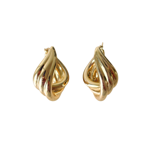 Boucles D'oreilles Noeuds - Or Jaune 750