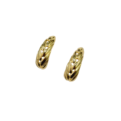 Boucles d'oreilles tressées - Or Jaune 750