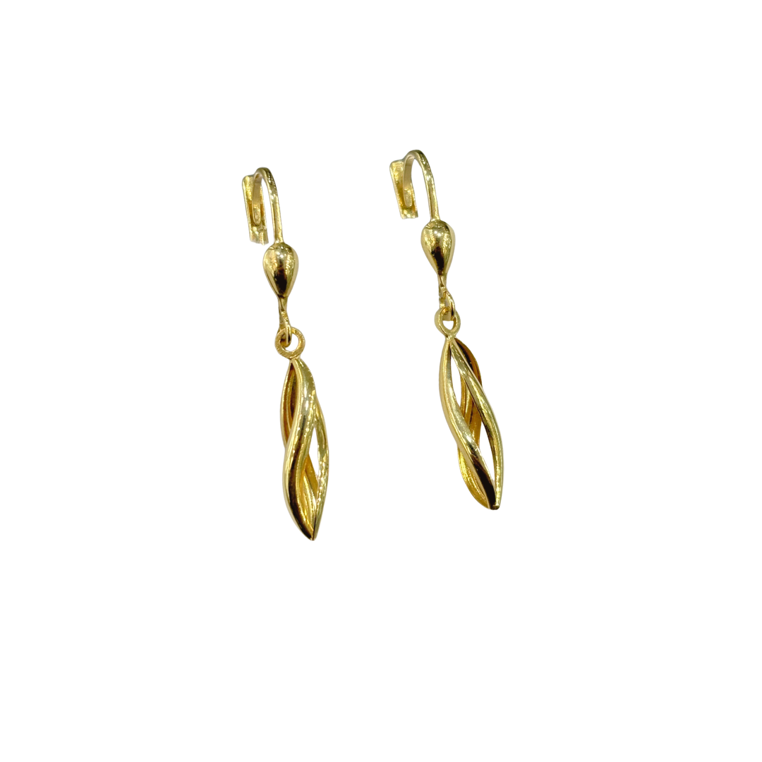 Boucles D'oreilles Tourbillon - Or Jaune 750