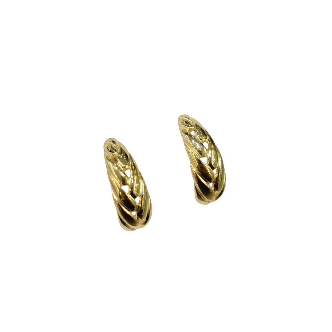 Boucles d'oreilles tressées - Or Jaune 750
