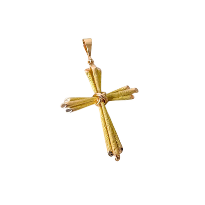 Pendentif Croix Vintage - Or Jaune 750