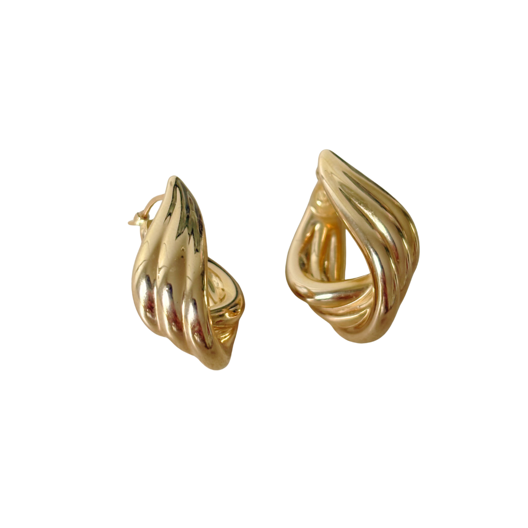 Boucles D'oreilles Noeuds - Or Jaune 750
