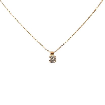 Collier Solitaire - Or Jaune 750 & Diamant