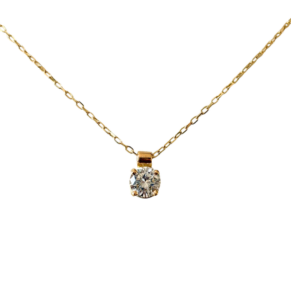 Collier Solitaire - Or Jaune 750 & Diamant