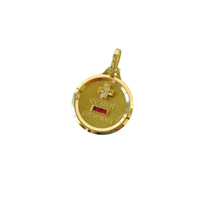 Pendentif Augis - Or Jaune 750 Rubis & Diamnt