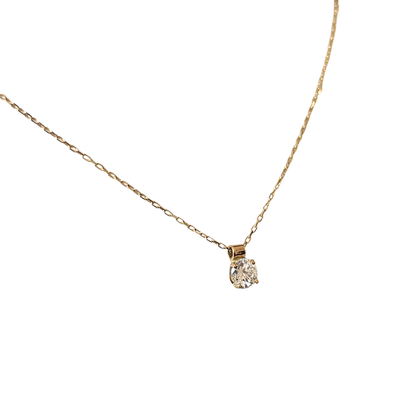 Collier Solitaire - Or Jaune 750 & Diamant