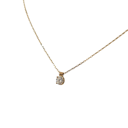 Collier Solitaire - Or Jaune 750 & Diamant