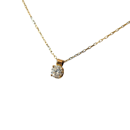 Collier Solitaire - Or Jaune 750 & Diamant