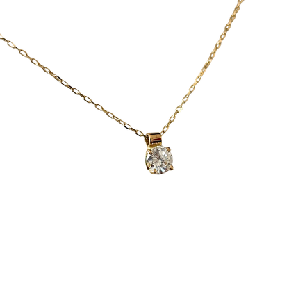 Collier Solitaire - Or Jaune 750 & Diamant