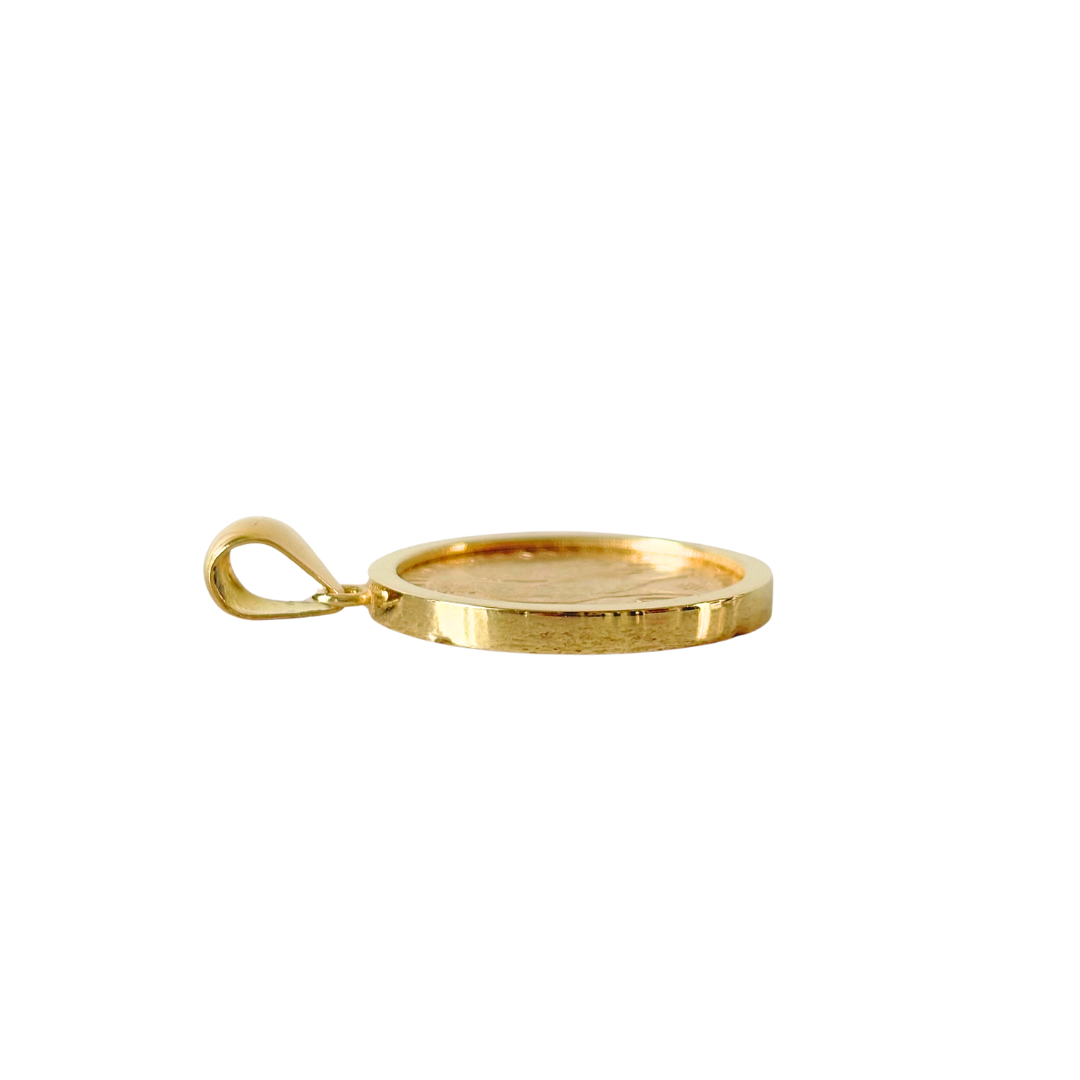 Pendentif Pièce - Or Jaune 750 & Pièce 20 Francs Marianne Coq