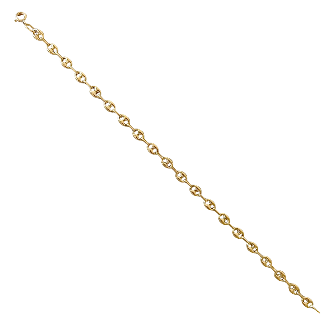 Bracelet Maille Grain de Café - Or Jaune 750