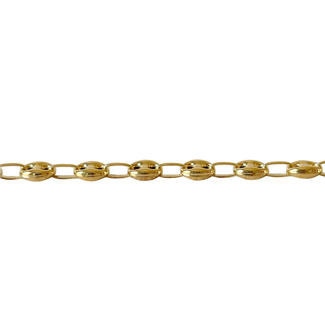 Bracelet Maille Grain de Café - Or Jaune 750
