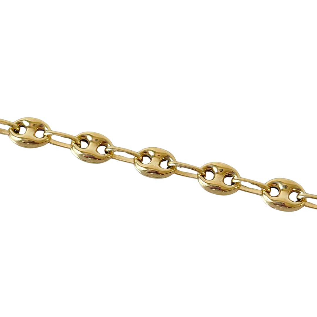 Bracelet Maille Grain de Café - Or Jaune 750