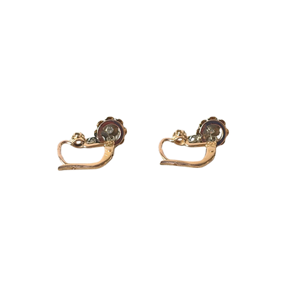 Boucles D'oreilles Vintage - Or Jaune 750 & Diamants