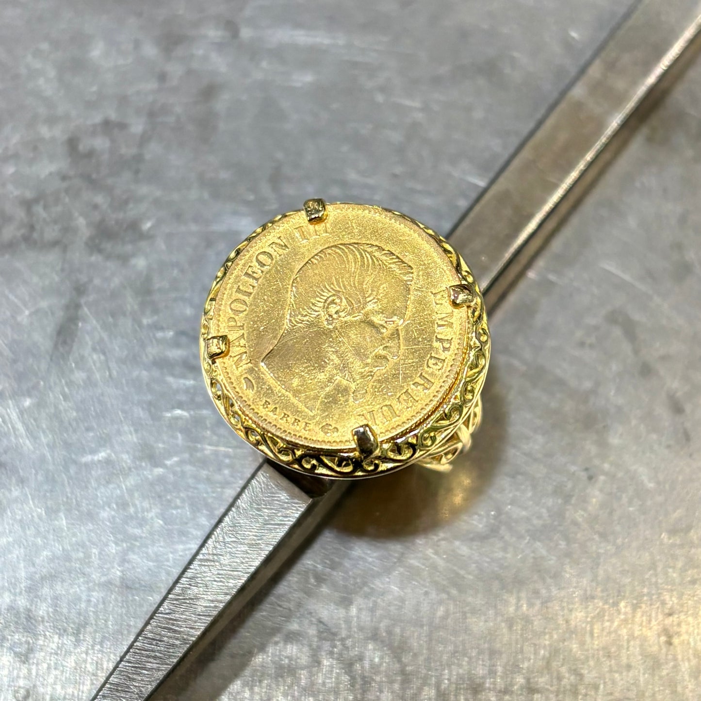 Bague Pièce - Or Jaune 750 & Pièce 10 Francs Napoléon