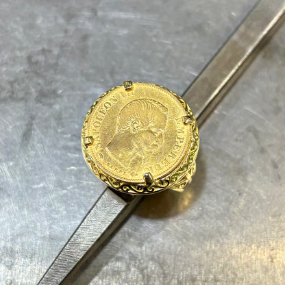 Bague Pièce - Or Jaune 750 & Pièce 10 Francs Napoléon