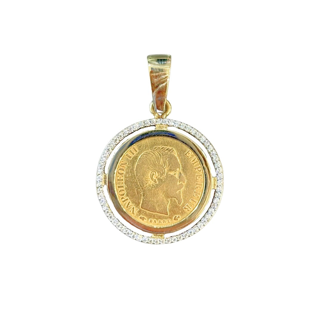 Pendentif Pièce - Or Jaune 750 & Pièce 10 Francs Napoléon