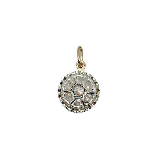 Pendentif Vintage - Or Jaune 750 Platine & Diamants