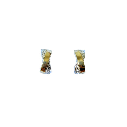 Boucles D'oreilles Croix - Or Jaune 750