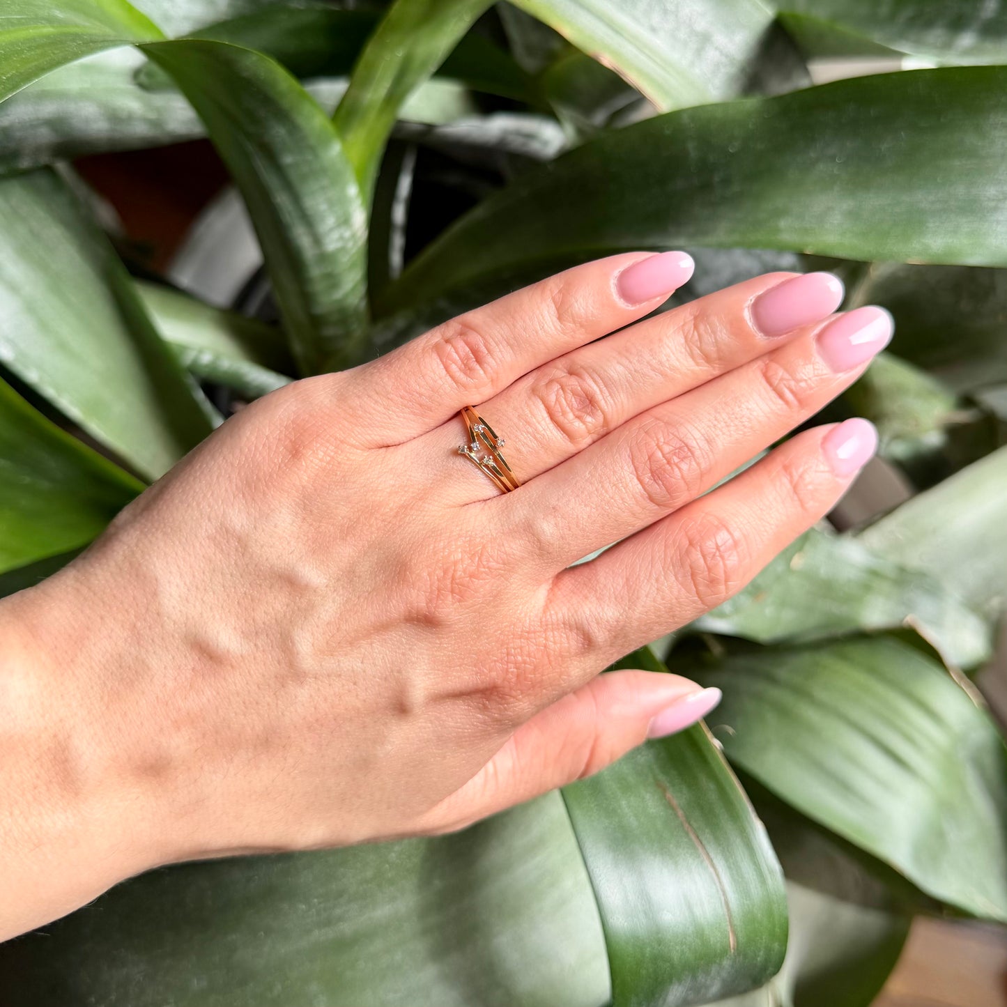 Bague Étoiles - Or Jaune 750 & Diamants