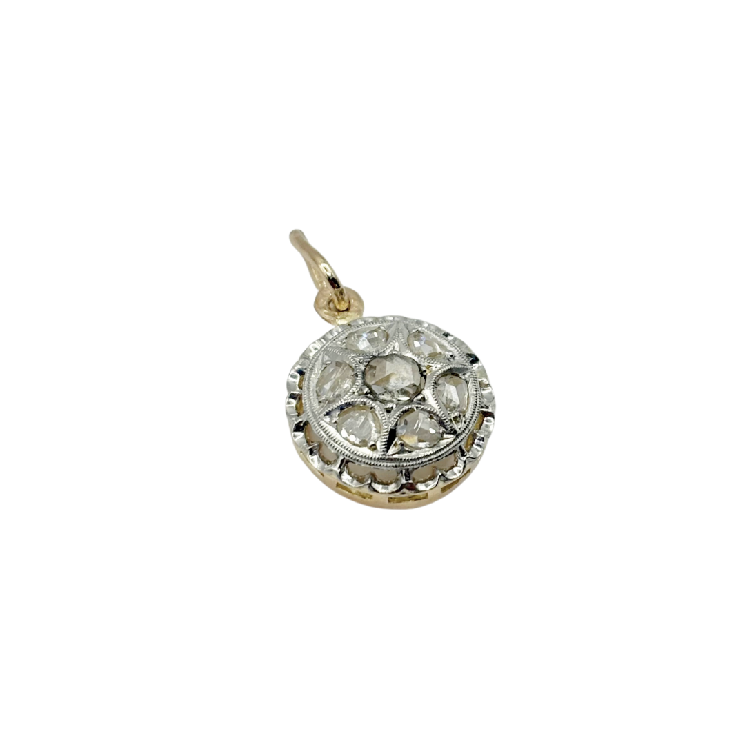 Pendentif Vintage - Or Jaune 750 Platine & Diamants