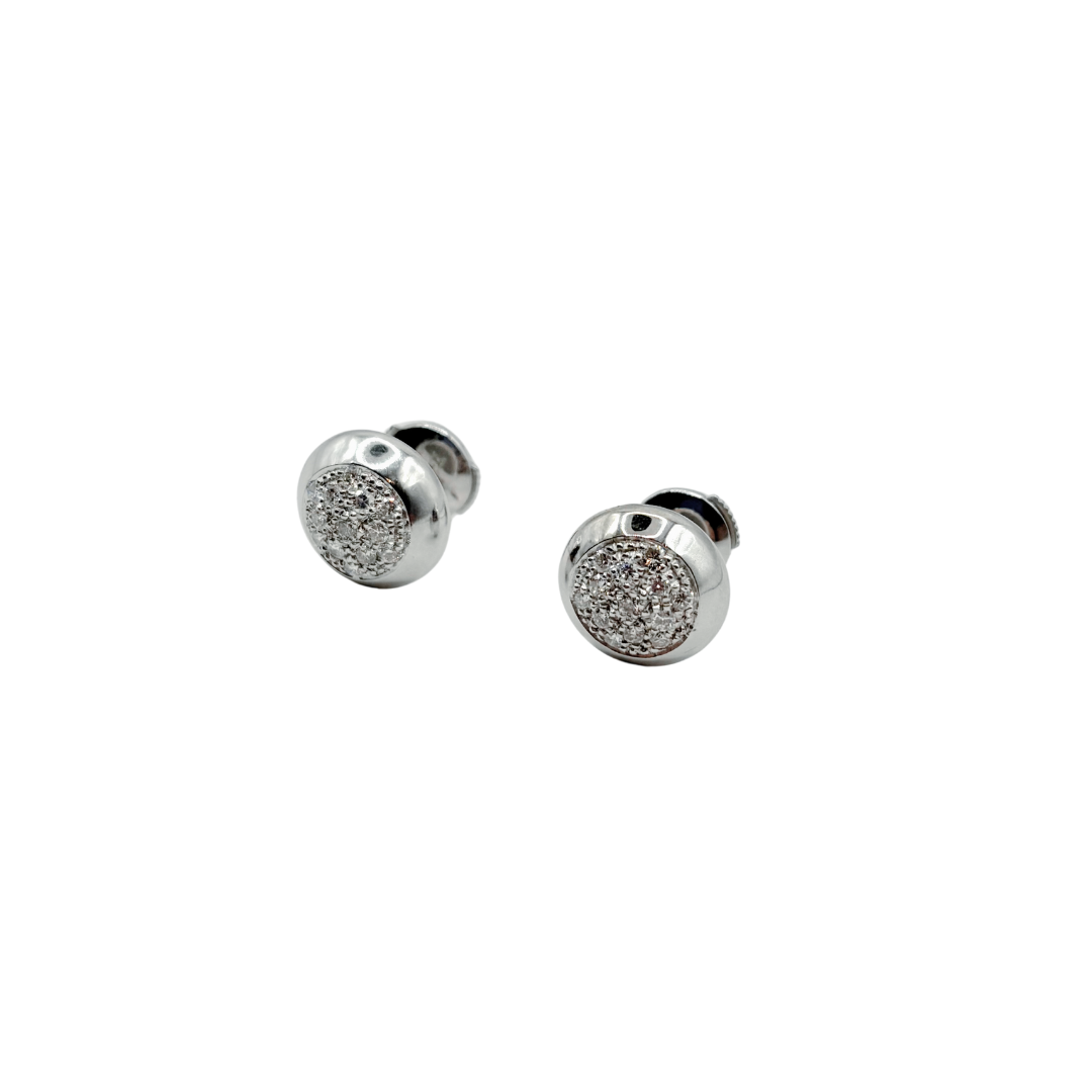 Boucles D'oreilles Vintage - Or Blanc 750 & Diamants