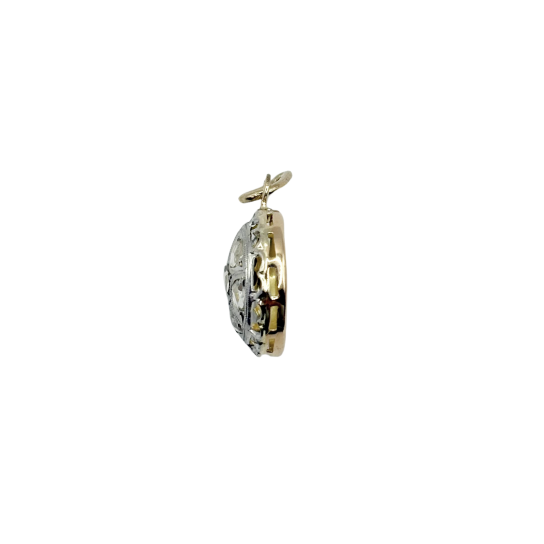 Pendentif Vintage - Or Jaune 750 Platine & Diamants