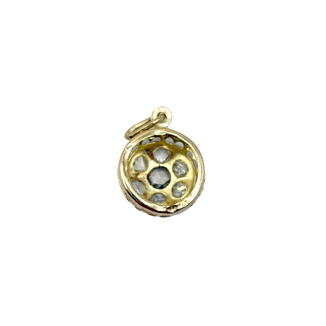 Pendentif Vintage - Or Jaune 750 Platine & Diamants