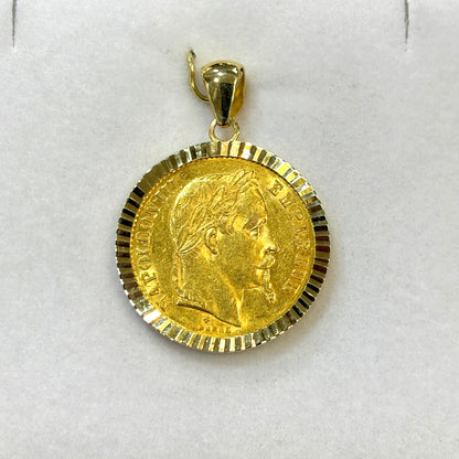 Pendentif Pièce - Or Jaune 750 & Pièce Or 20 Francs Napoléon