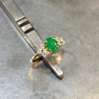 Bague Nausicaä Mini - Or Jaune 750 Émeraude & Diamants