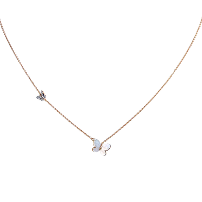 Collier Papillon - Or Jaune 750 & Nacre