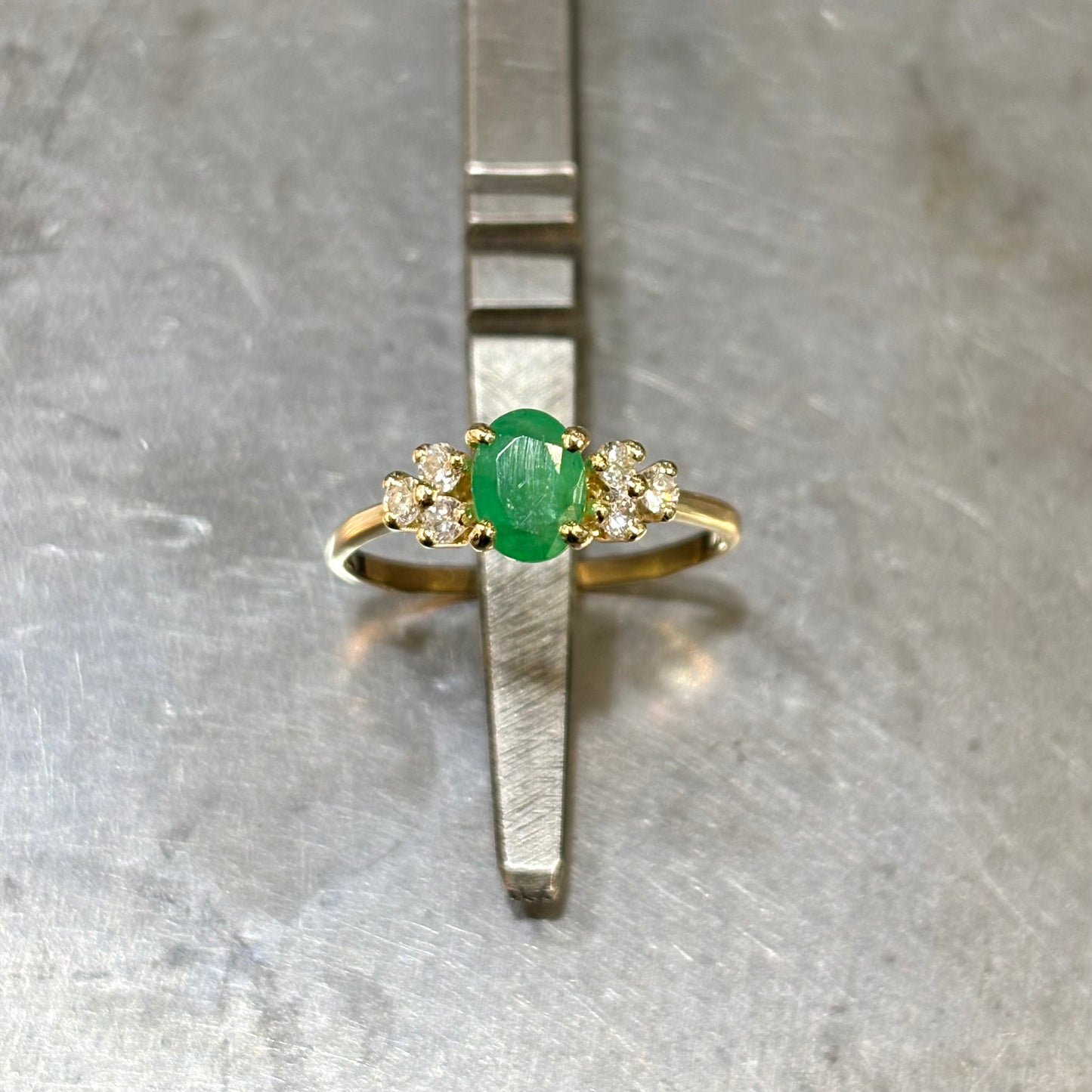 Bague Nausicaä Mini - Or Jaune 750 Émeraude & Diamants