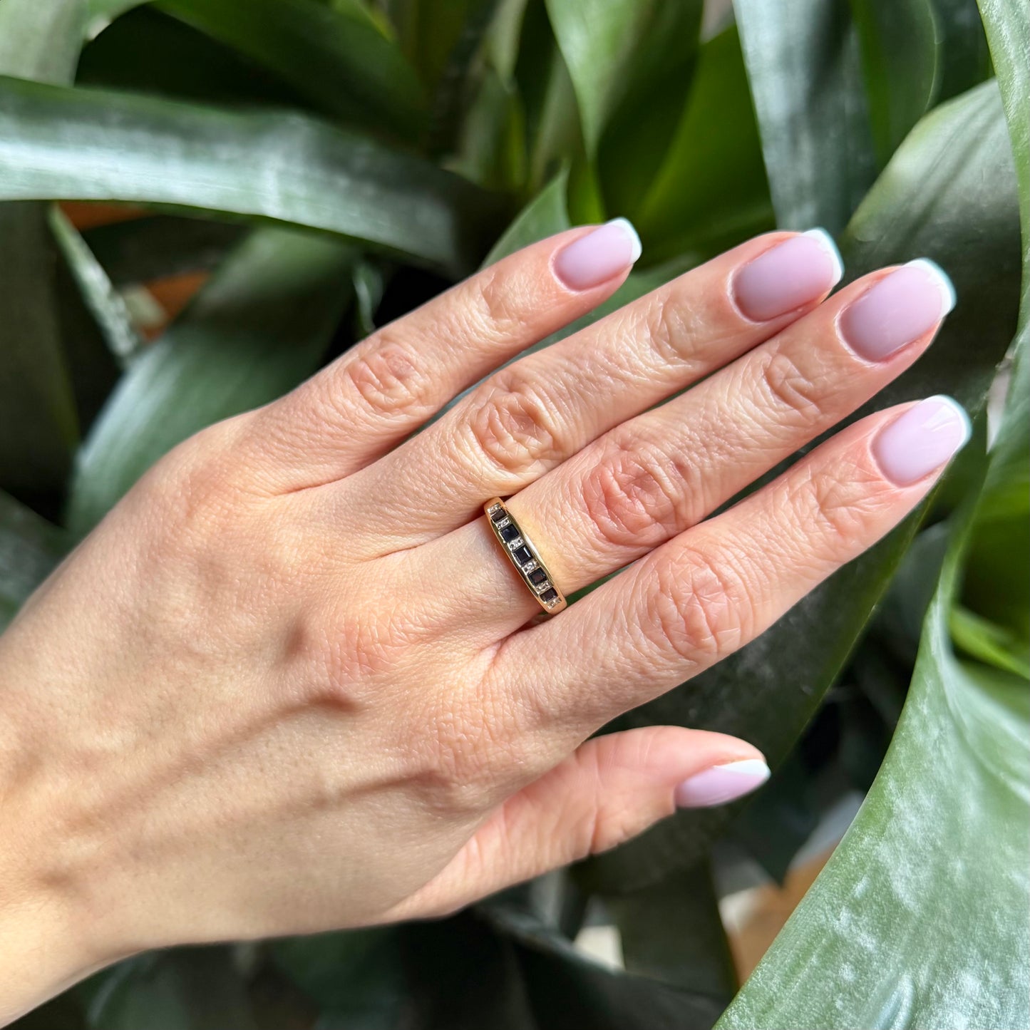 Bague Alliance - Or Jaune 750 Saphirs & Diamants