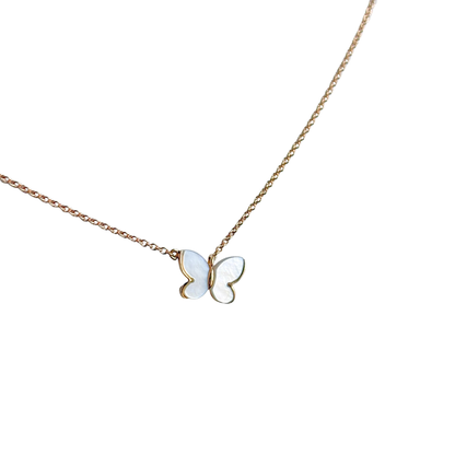 Collier Papillon - Or Jaune 750 & Nacre