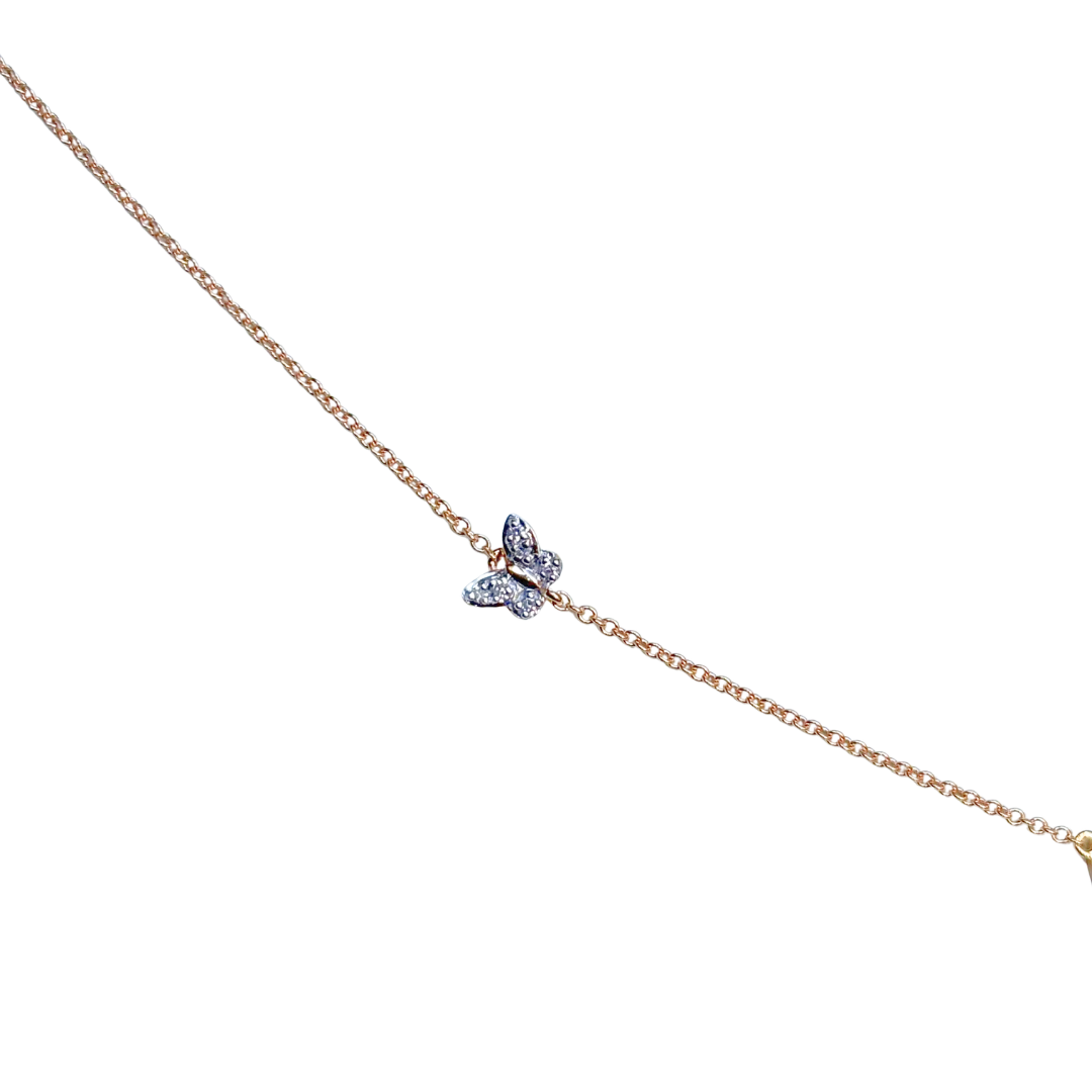 Collier Papillon - Or Jaune 750 & Nacre
