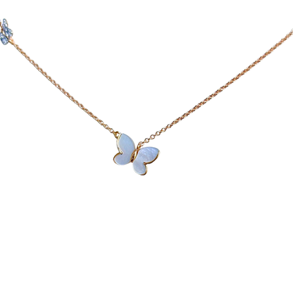 Collier Papillon - Or Jaune 750 & Nacre