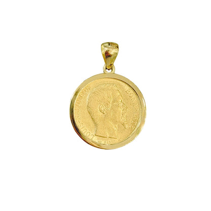 Pendentif Pièce - Or Jaune 750 & Pièce 20 Francs Napoléon