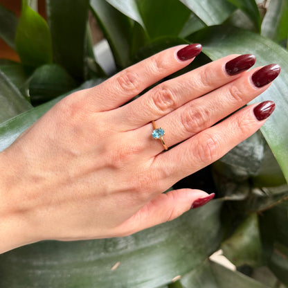 Bague - Or Jaune 750 & Topaze