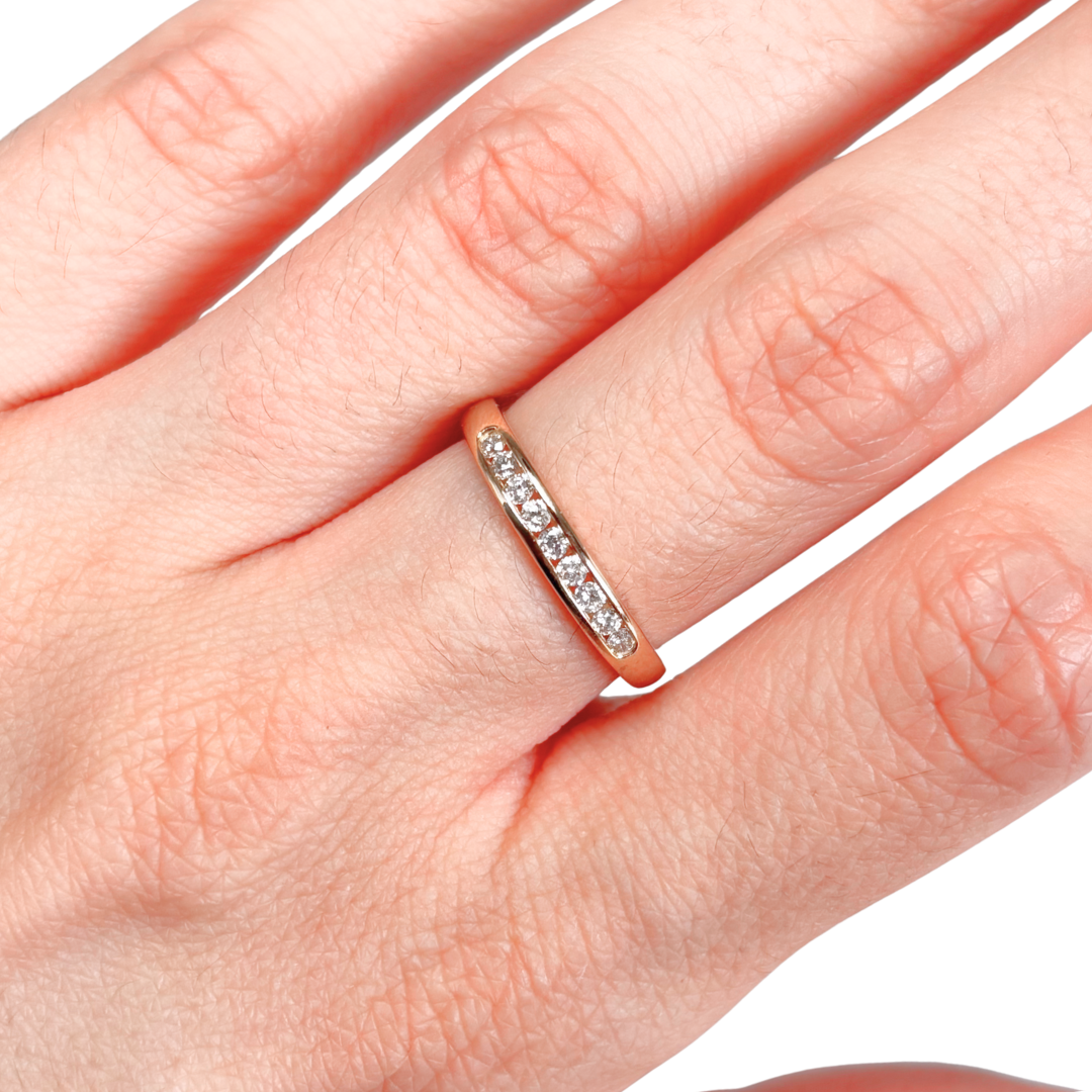 Bague Alliance - Or Jaune 750 & Diamants