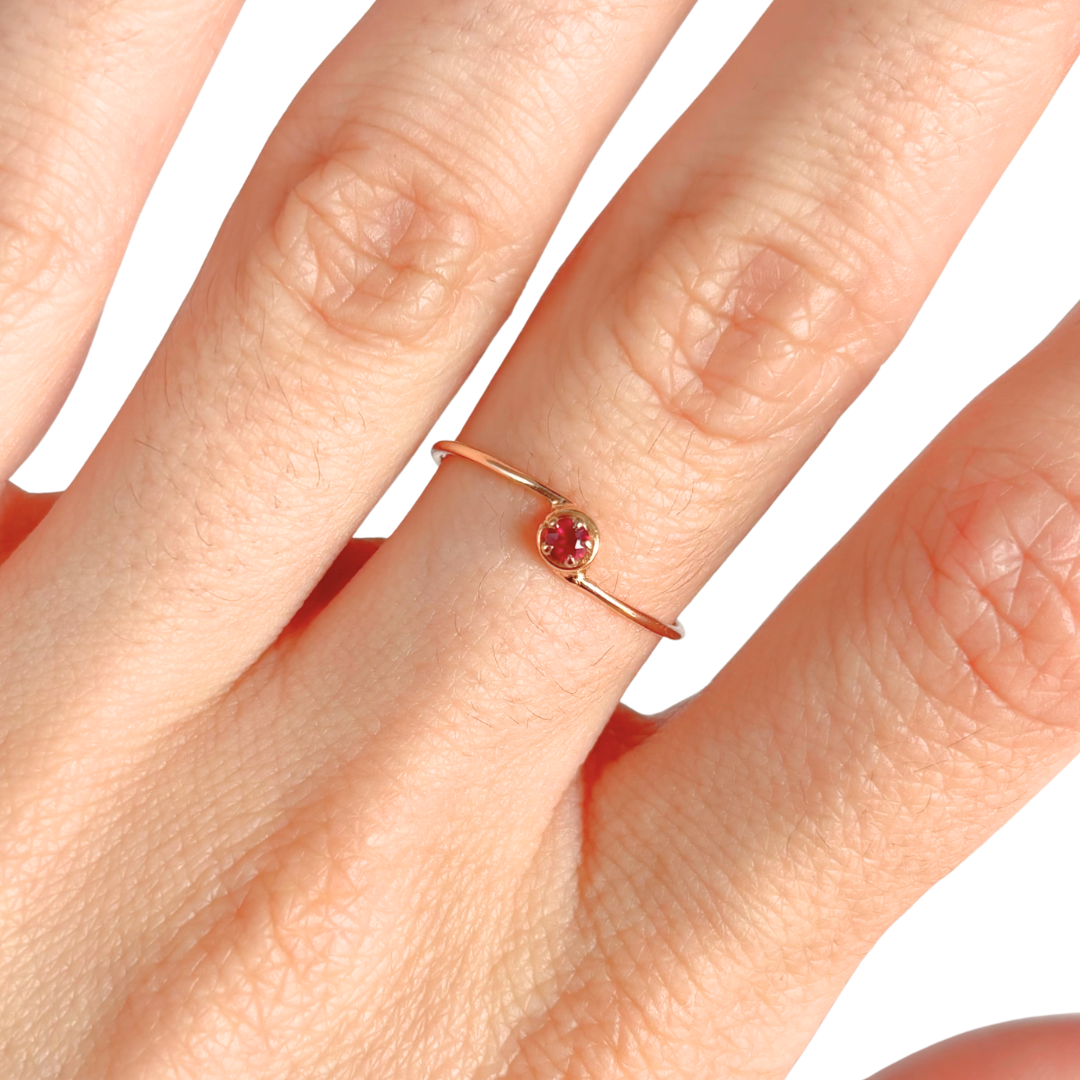 Bague Rubis - Or Jaune 750 & Rubis