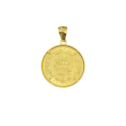 Pendentif Pièce - Or Jaune 750 & Pièce 20 Francs Napoléon