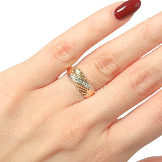 Bague Jonc - Or Jaune 750 & Diamants