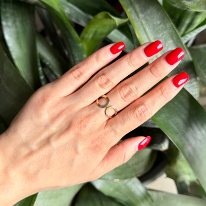 Bague Boucles - Or Jaune 750